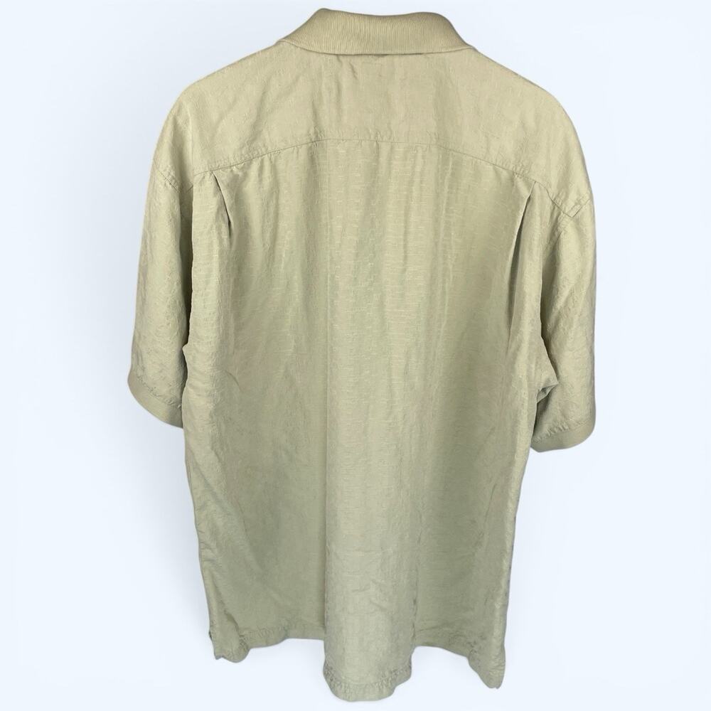 Tommy Bahama Silk Polo Shirt Beige Men's Size XL - Picture 2 of 7